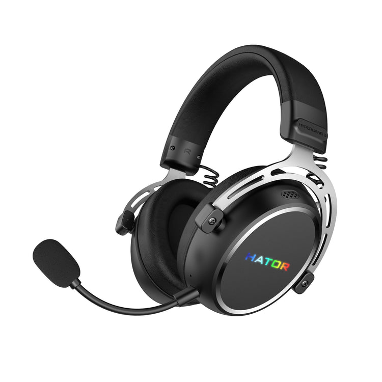 Hator Hypergang 3 kabelloses Over-Ear-Gaming-Headset (schwarz, RGB, 2,4 GHz Bluetooth USB)