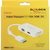 Delock DisplayPort> VGA HDMI DVI - afbeelding 1