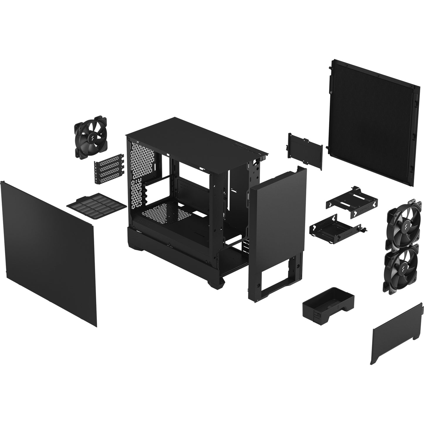 Fraktales Design Pop mini stille schwarz feste feste