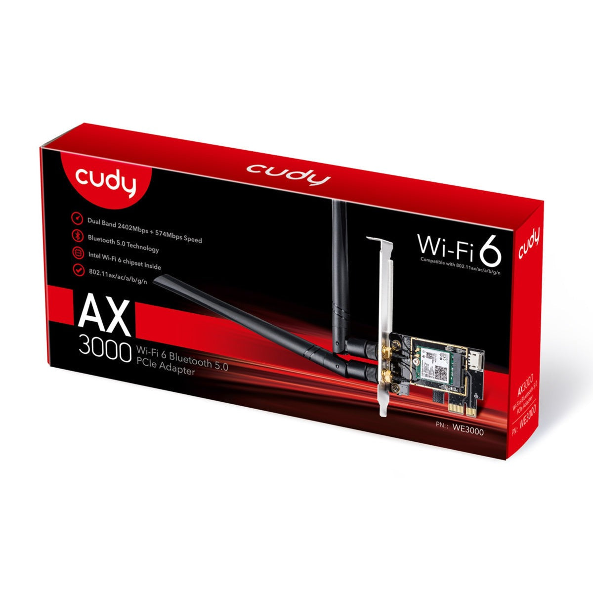Cudy Ax3000 Wi-Fi 6 Bluetooth PCi-E-Adapter