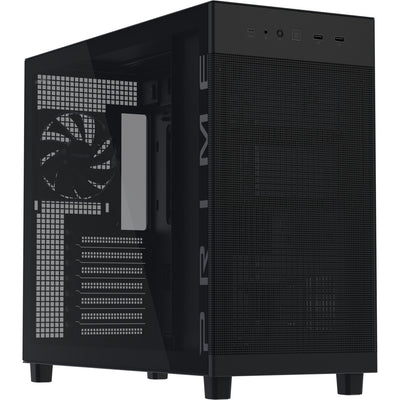 Asus Prime Ap303 - Midi-Tower-Gehäuse mit gehärteter Glasscheibe (Schwarz | 2x USB-A | 1x USB-C | gehärtetes Glas)