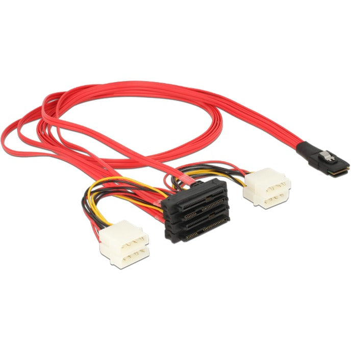 Delock Mini SAS SFF-8087> 4 x SAS SFF-8482 + Power