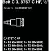 Waa Belt C 3 Zyklop Cap Set, 1 2