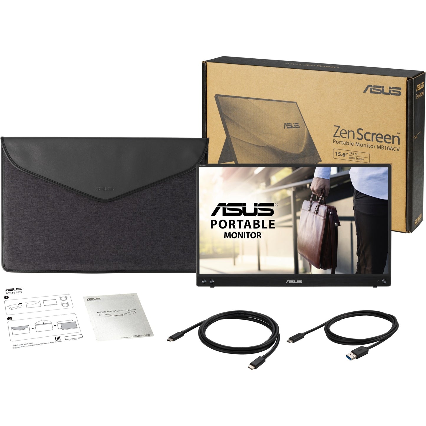 Asus zenscreen mb16acv 16 Monitor (schwarz, USB-C)