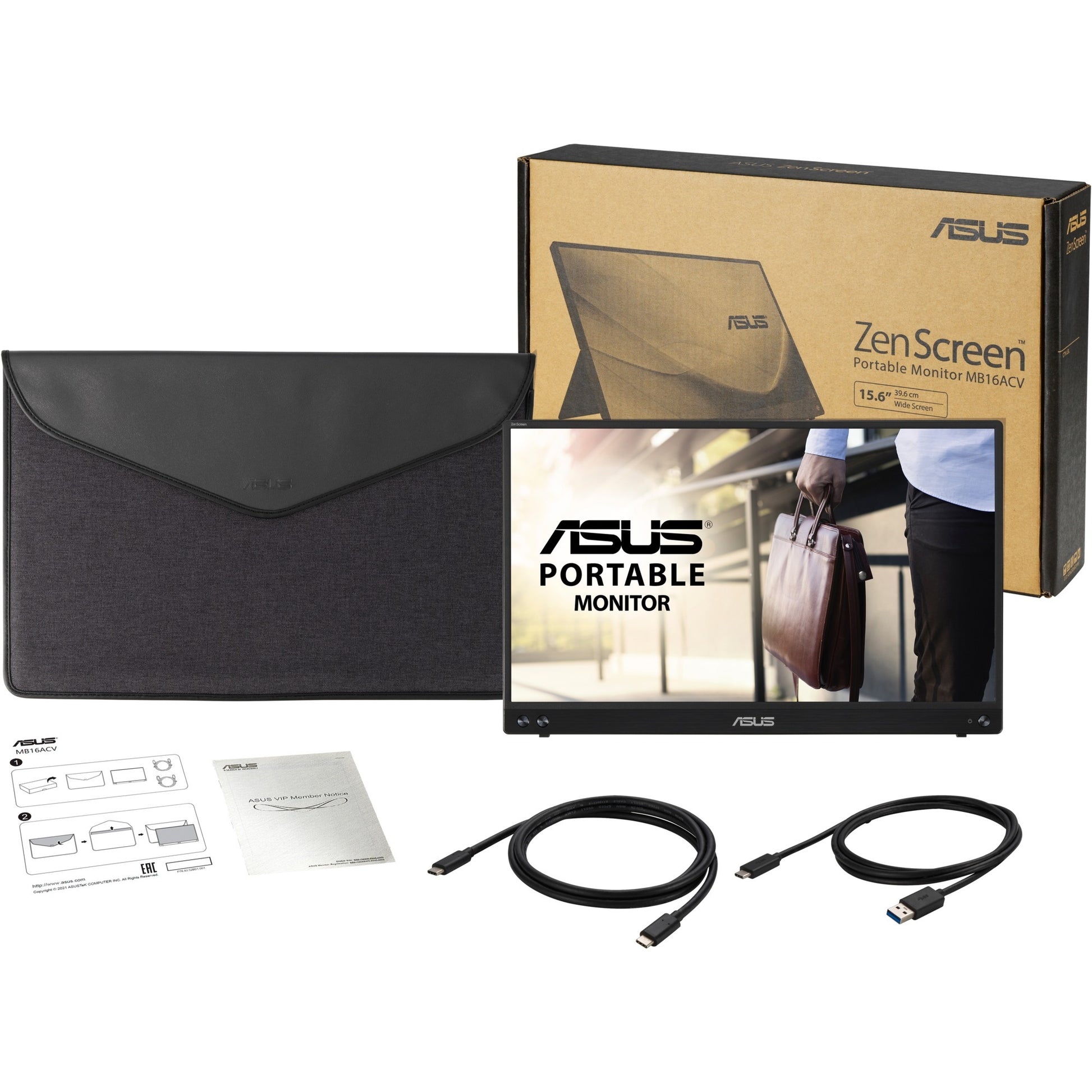 Asus zenscreen mb16acv 16 Monitor (schwarz, USB-C)