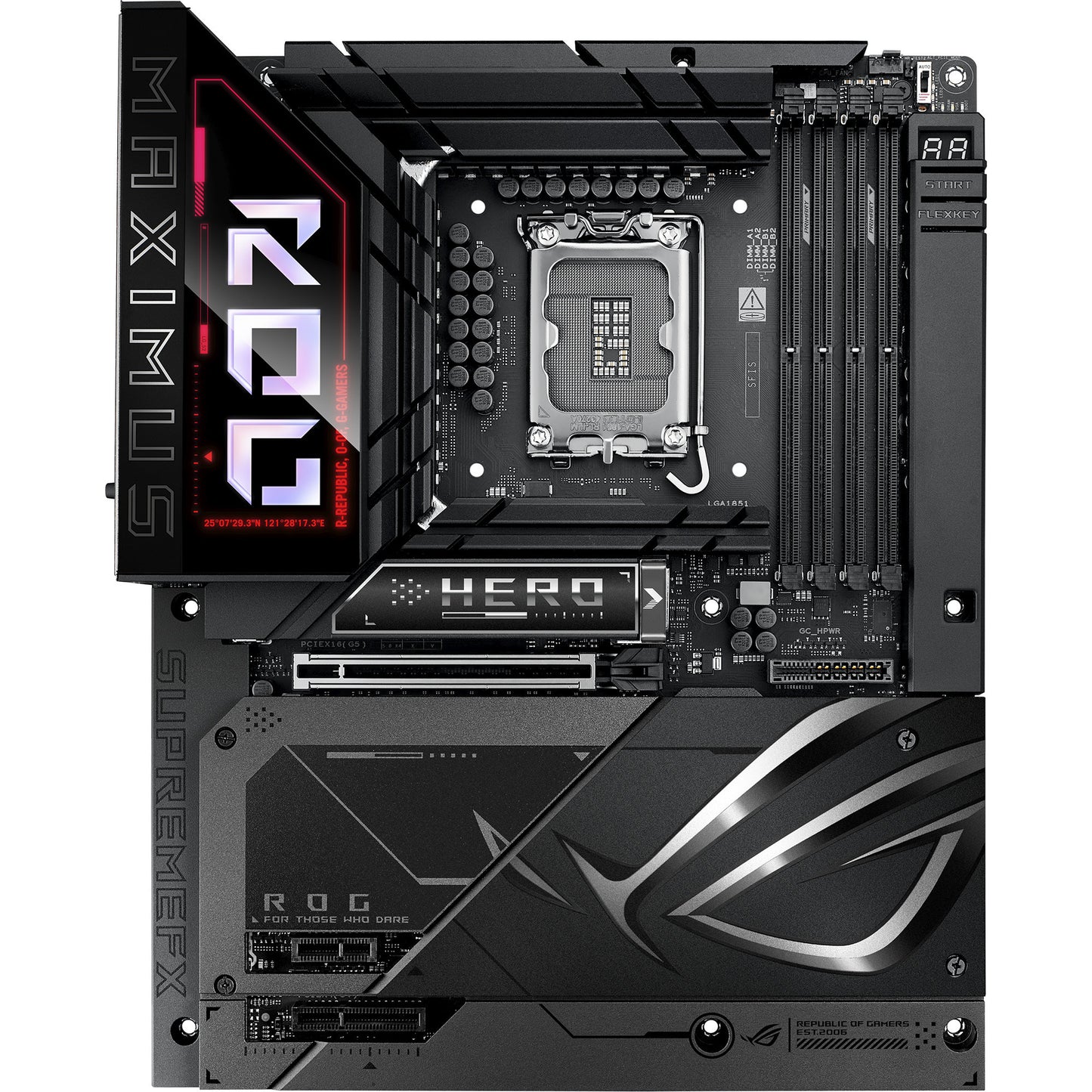 Asus Rrog Maximus Z890 Hero BTF Sockel 1851 Mainboard (schwarz, RAID, 5 GB-LAN, Wi-Fi 7, BT, Sound, ATX)