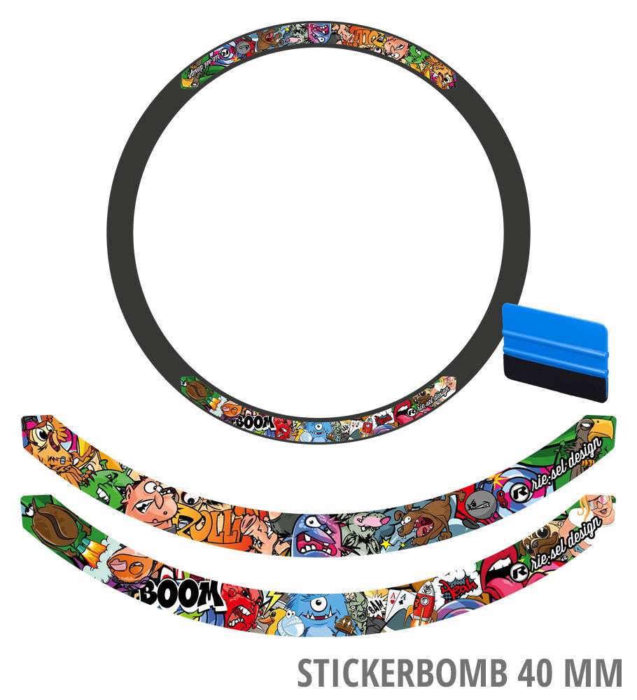 Rie:sel Design Felgenaufkleber-Set 40 mm