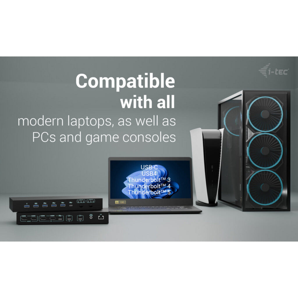 I-tec USB-C KVM Dock Pro Dockingstation (schwarz)