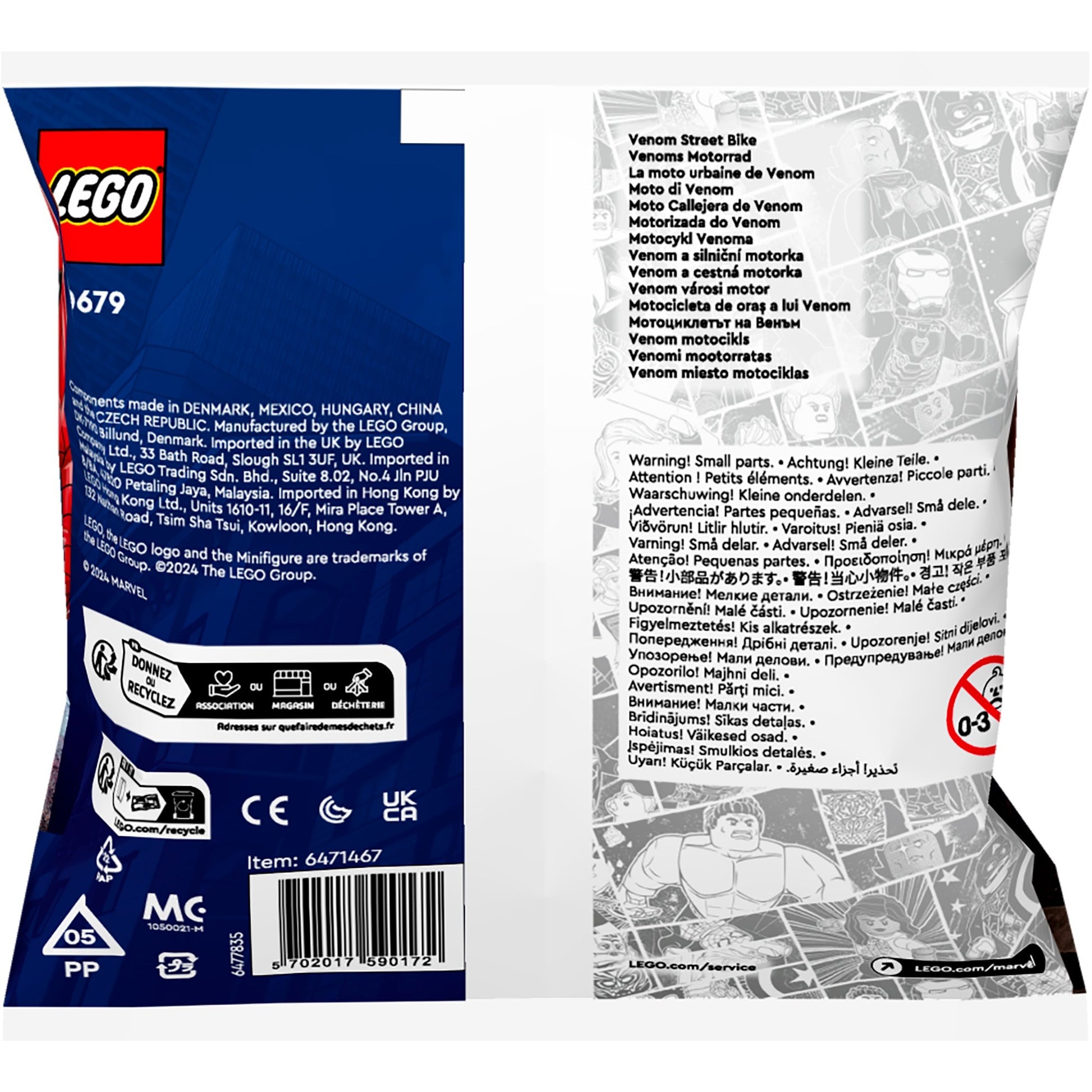 Lego Marvel – Bauspielzeug „Venom Street Bike“ (30679)