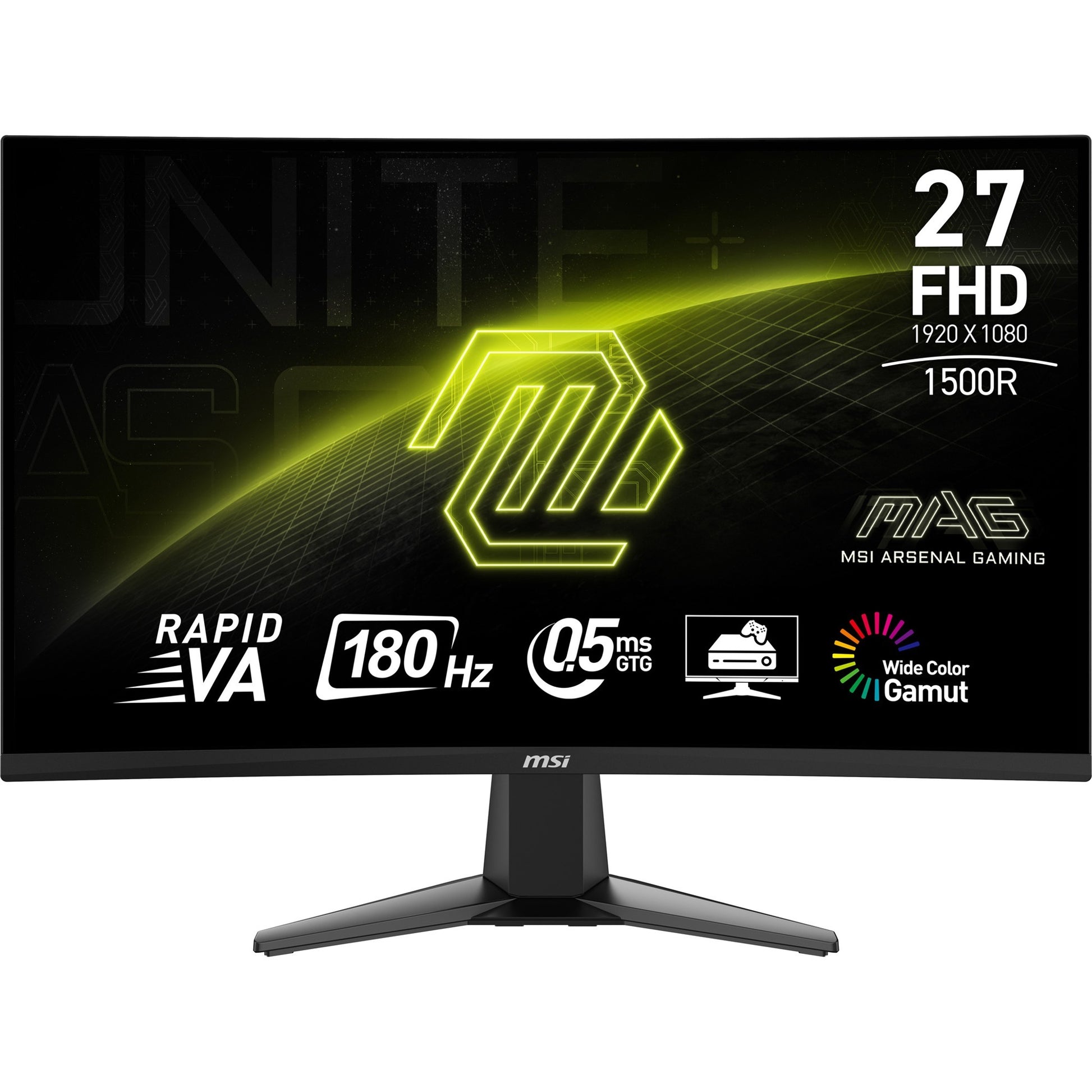 MSI Mag 27c6f 27 gebogener Gaming-Monitor (schwarz, 2x HDMI, Display-Port, 180 Hz)