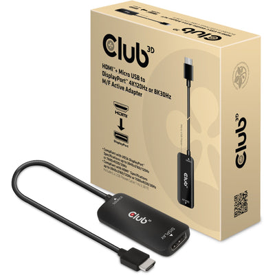 Club 3D HDMI + Micro USB zum aktiven Adapter des DisplayPorts