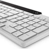 Lenovo 800 selbstladende Bluetooth-Tastatur (weiß, US-Layout (QWERTY), Stößel, 100 %, Stößelschalter, Bluetooth 5.1, USB-C)