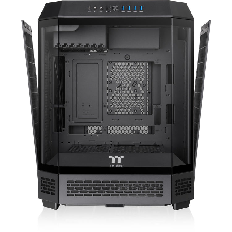 Thermaltake The Tower 600 Midi-Tower-Gehäuse (schwarz | 4x USB-A | 1x USB-C | gehärtetes Glas)