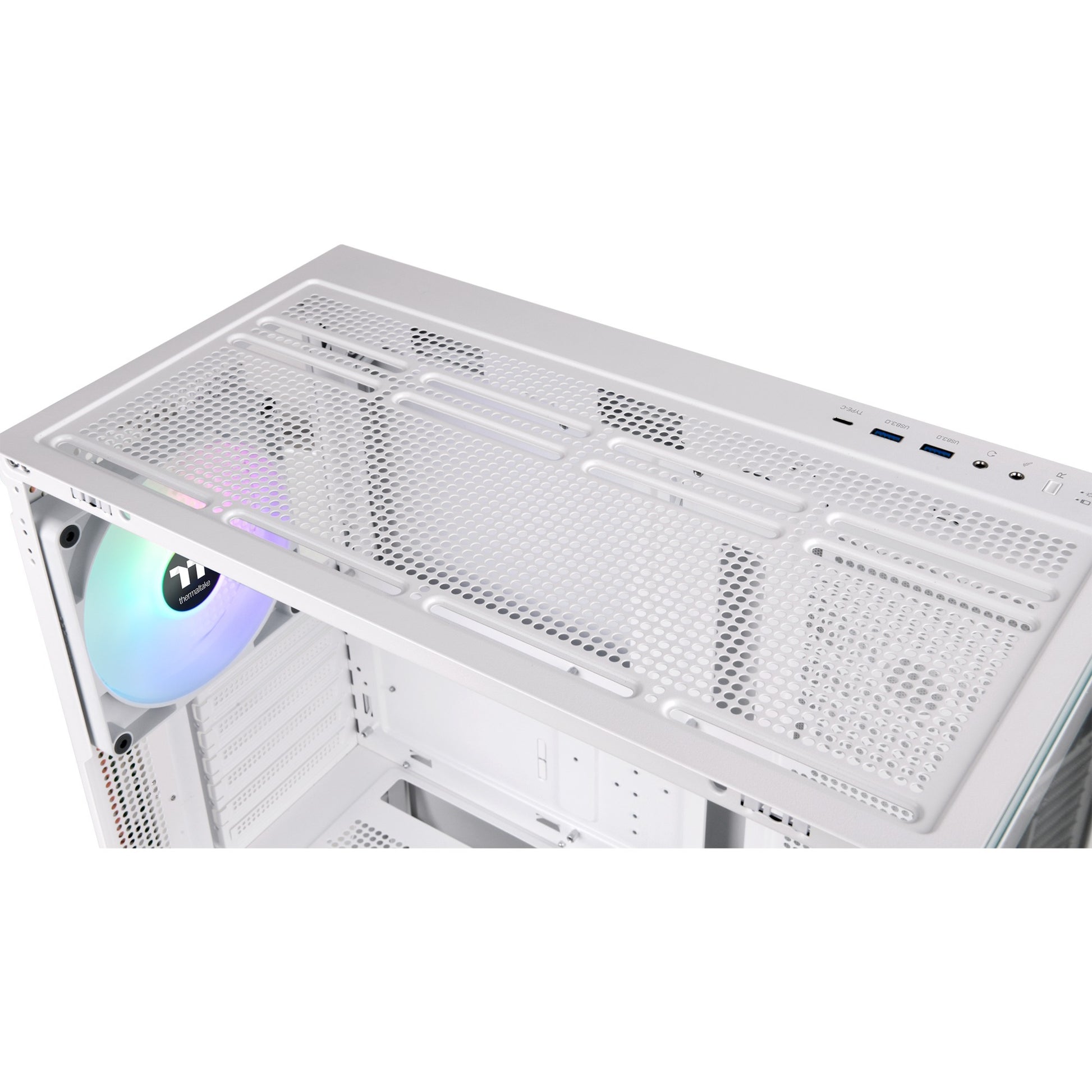 Thermaltake View 270 tg argb - Snow Midi-Tower-Gehäuse (weiß | 2x USB-A | 1x USB-C | RGB | gehärtetes Glas)