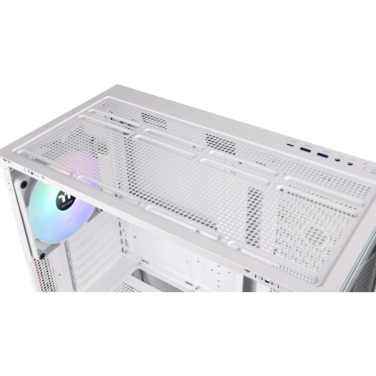 Thermaltake View 270 tg argb - Snow Midi-Tower-Gehäuse (weiß | 2x USB-A | 1x USB-C | RGB | gehärtetes Glas)