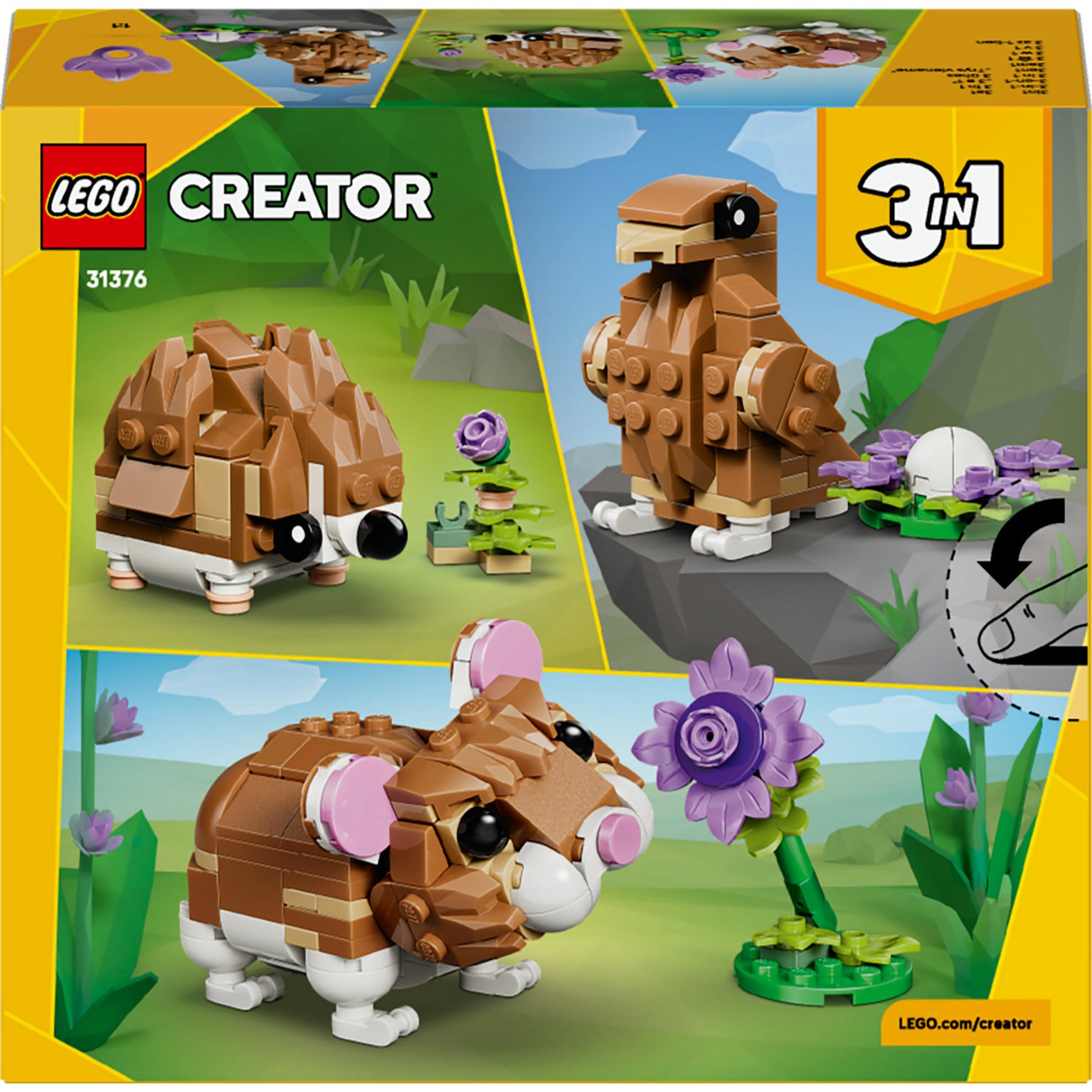 Lego 31376 Creator süßer Hamster mit Blume | 2 Stk