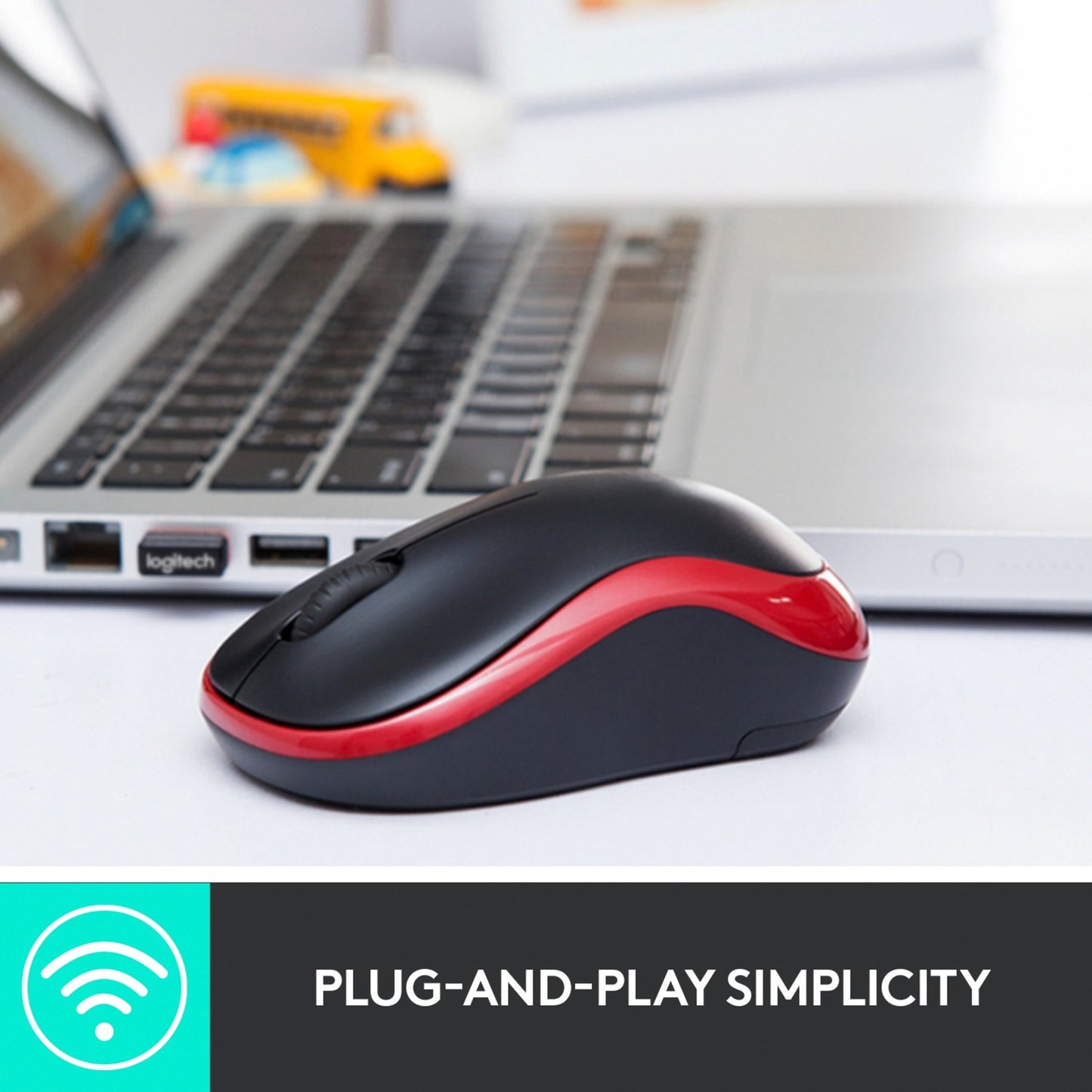 Logitech kabellose Maus M185 (blau, Einzelhandel)
