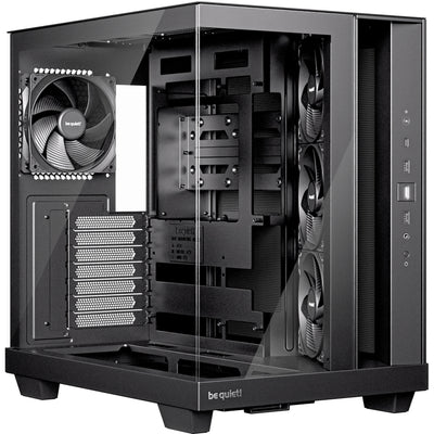 Ruhig sein! Light Base 500 Midi-Tower-Gehäuse (schwarz | 2x USB-A | 1x USB-C | RGB | Fenster)