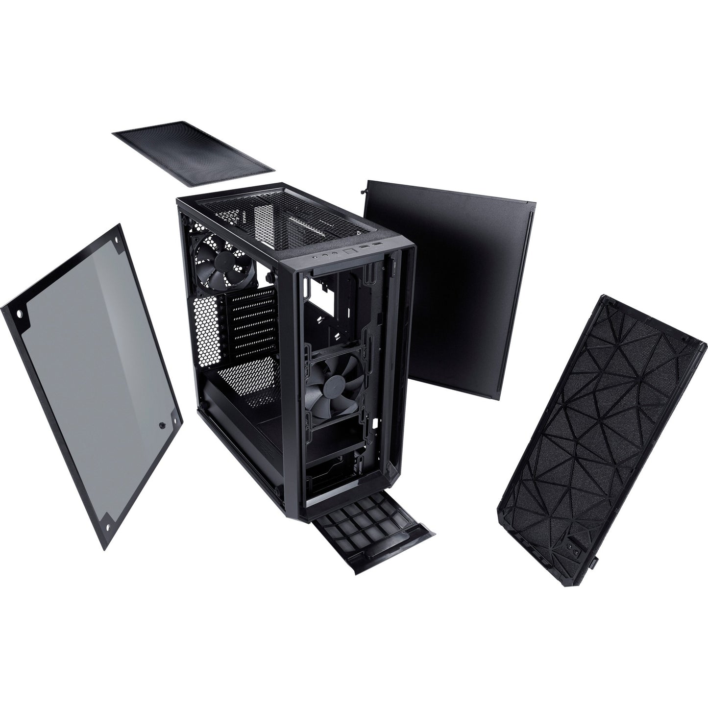 Fraktales Design meshify c dunkle getemperte Glas