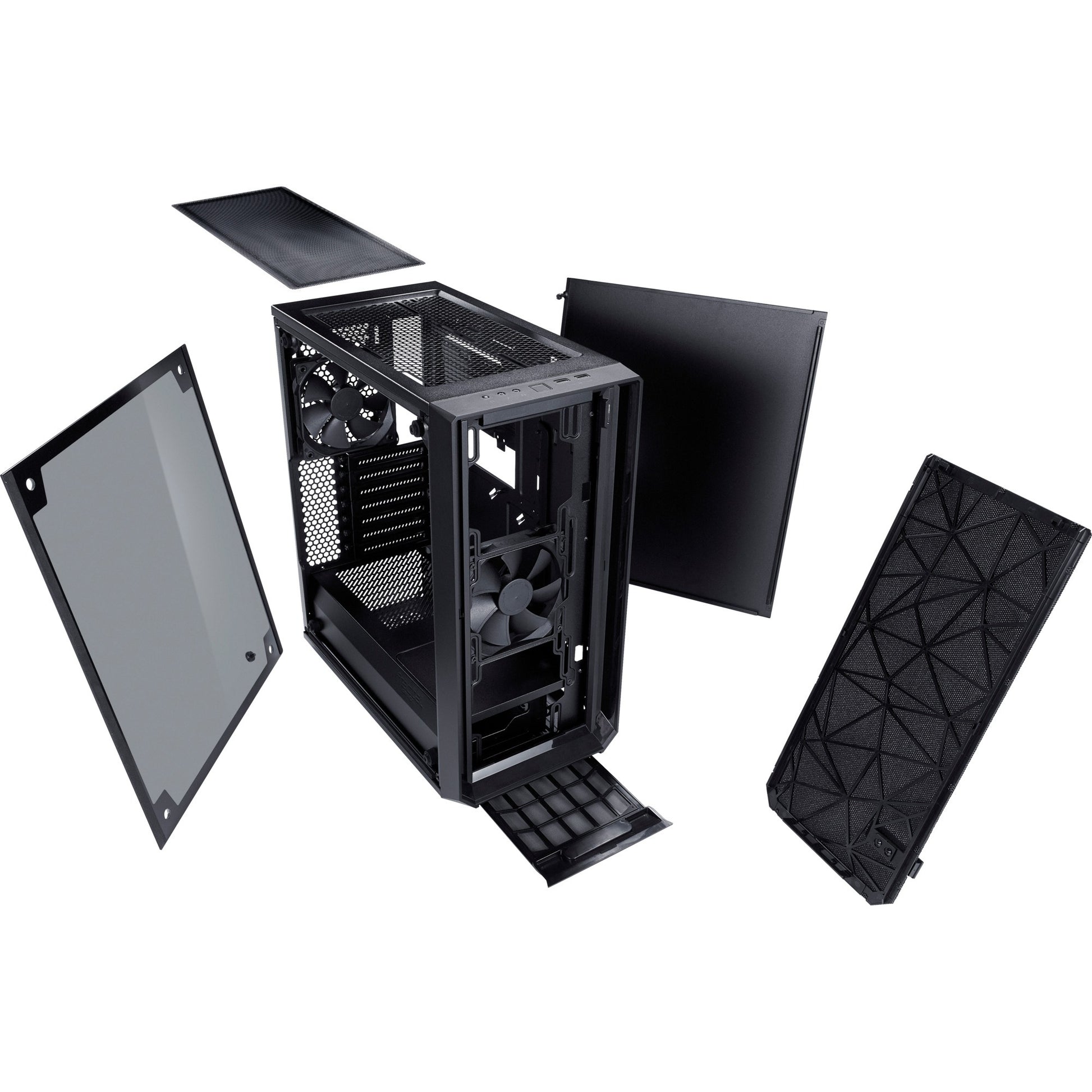 Fraktales Design meshify c dunkle getemperte Glas