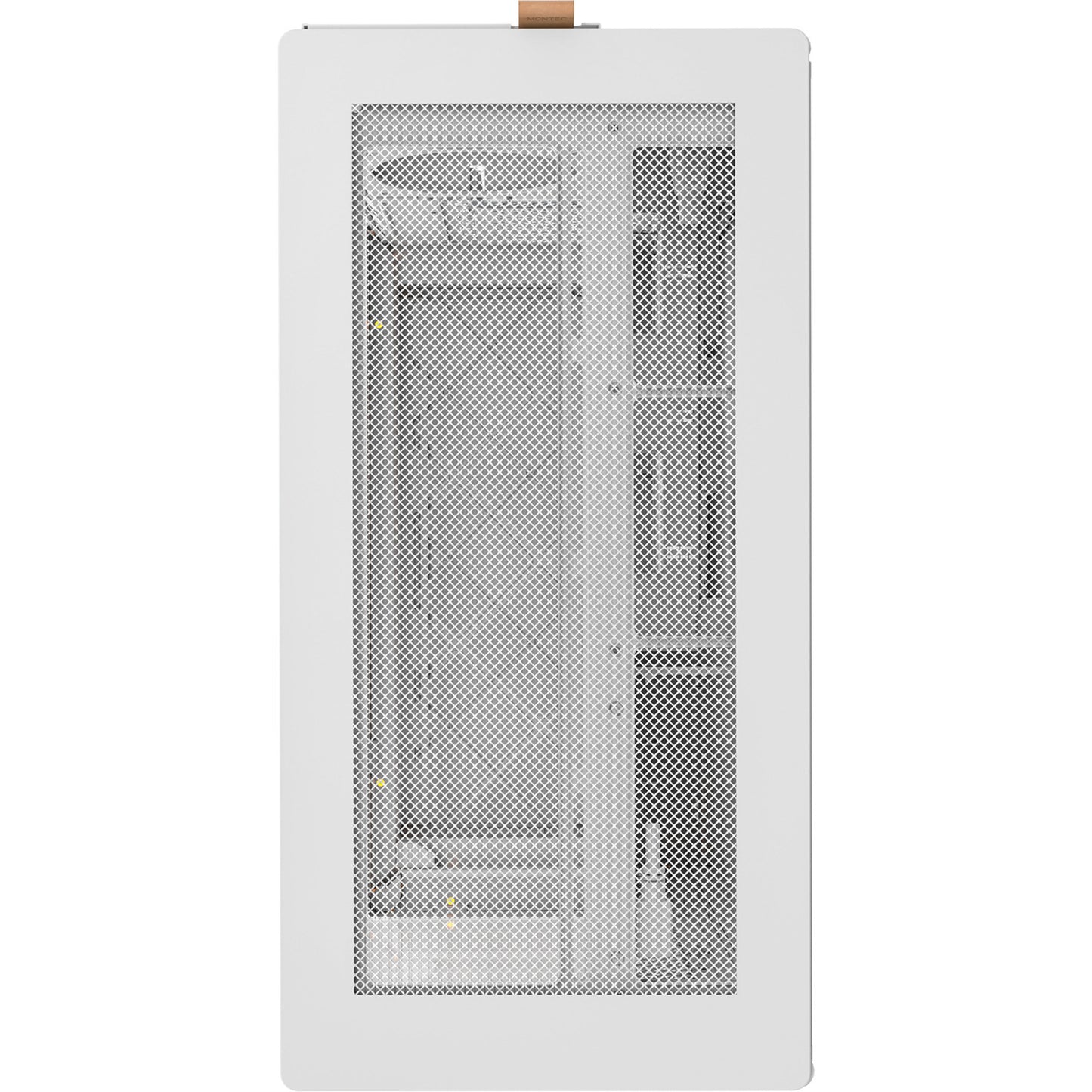Montech HS02 Midi-Tower-Gehäuse (weiß | 2x USB-A | 1x USB-C | RGB | gehärtetes Glas)