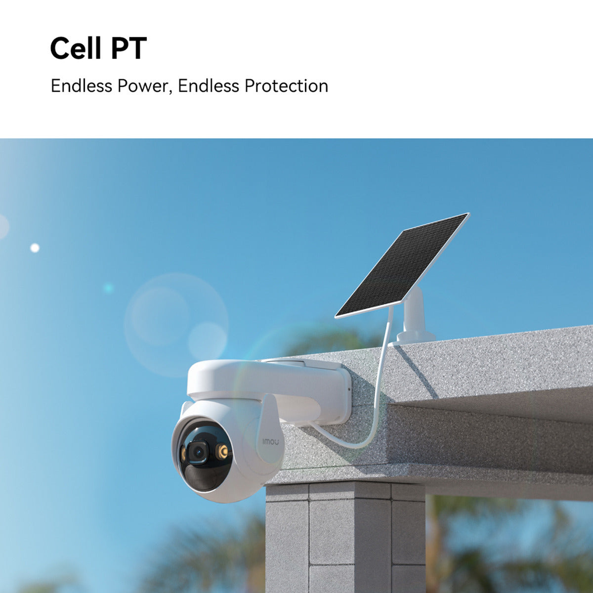 Imou Cell PT mit Solarpanel-Überwachungskamera (weiß, 100 % kabellos)