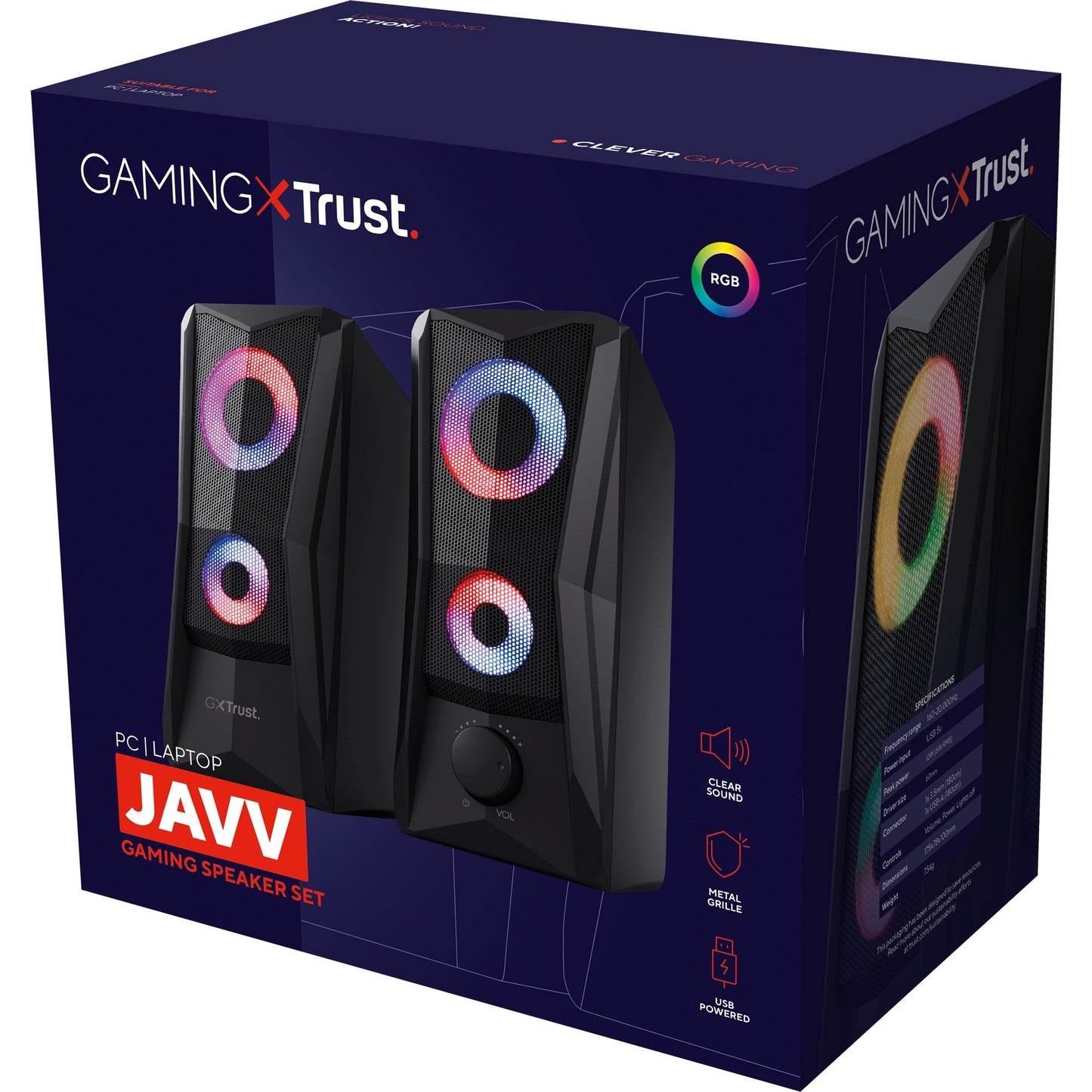 Vertrauen Sie GXT 606 JAVV RGB Leuchtet 2.0 Lautsprecher Set