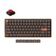 Keychron K3 Max-H1W Vollholz-Sonderedition mechanische RGB-Tastatur (Holzfarbe, US-Layout (QWERTY), Milk Pom Red, 75 %, RGB-LEDs, Double-Shot-PBT, Hot-Swap, 2,4 GHz | Bluetooth 5.1 | USB-C)