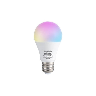 Shelly mehrfarbige Glühbirne E27 Gen3 LED-Lampe (weiß, 2700–6500 K, WLAN, Bluetooth, dimmbar)