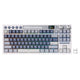 Royal Kludge M87 TKL kabellose Gaming-Tastatur (US-Layout, Ozeanblau, cremefarbener Schalter, 80 %, RGB, Hot-Swap, 2,4 GHz USB-C Bluetooth)