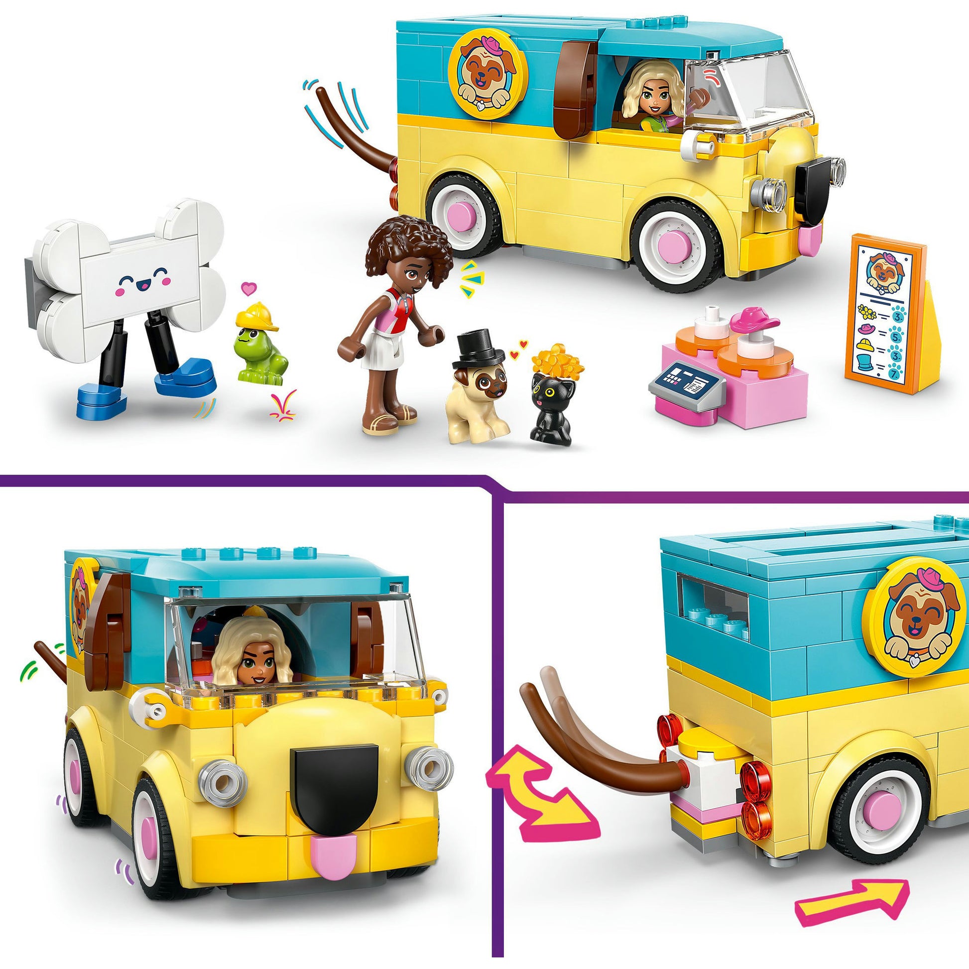 Lego Friends 42678 Lieferwagen mit Tierzubehör | 2 Stk