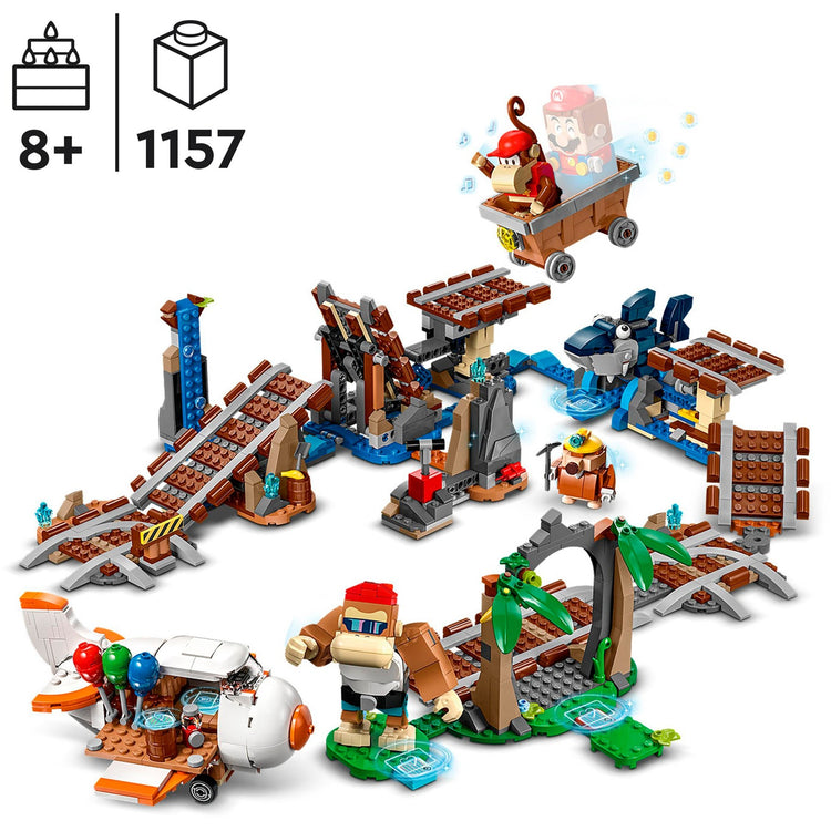 Lego Super Mario Erweiterungsset: Diddy Kong's Mine Cart Ride Konstruktionsspielzeug (71425)