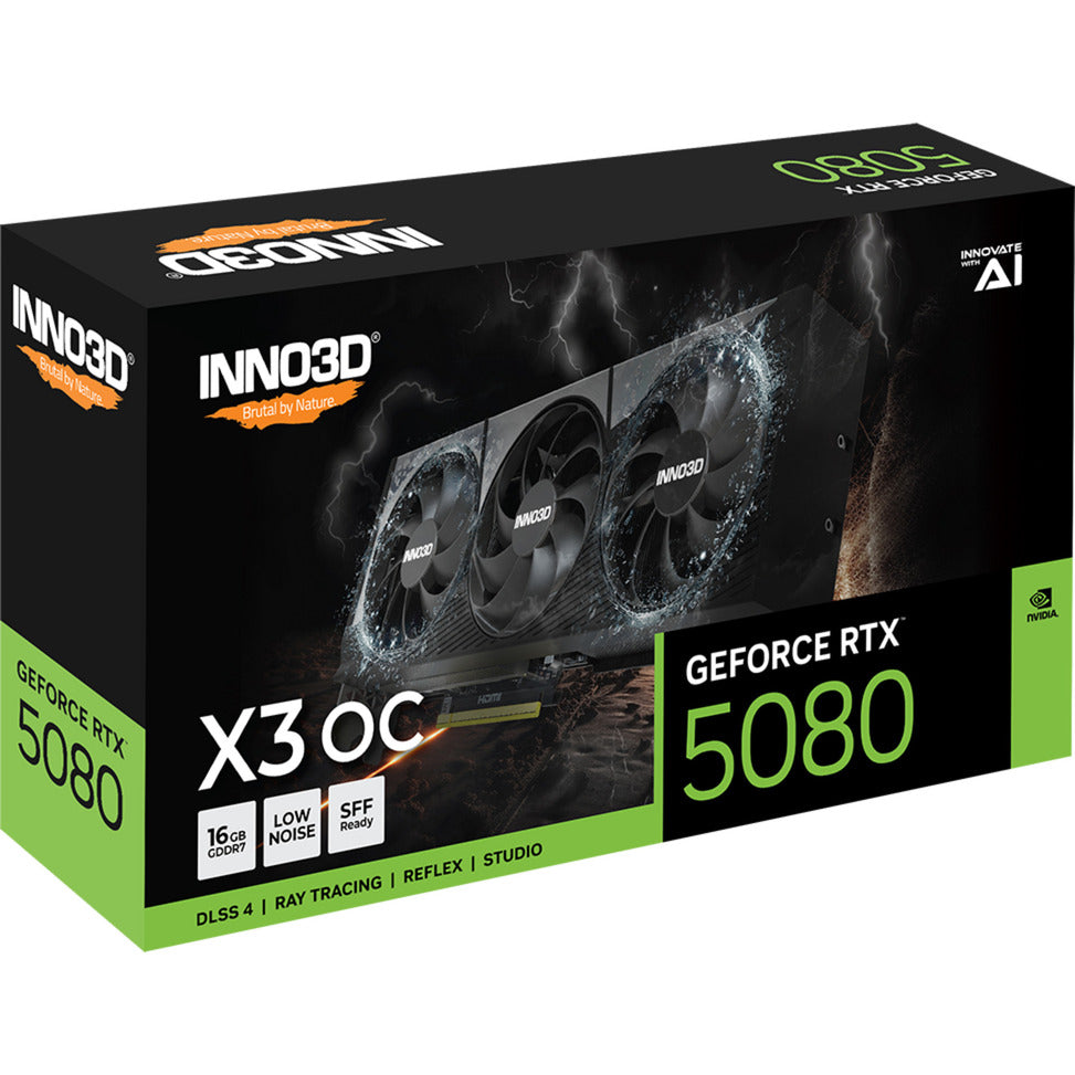Inno3d N50803-16D7X-17603930 Geforce RTX 5080 x3 OC, ATX, 16 GB, GDDR7, 256-Bit, 960GBS, PCIE5, 360W