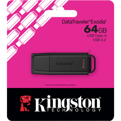 Kingston Data Traveler Exodia 64 GB USB-Stick (schwarz, USB-A 3.2 gen 1 (5 GBit s))