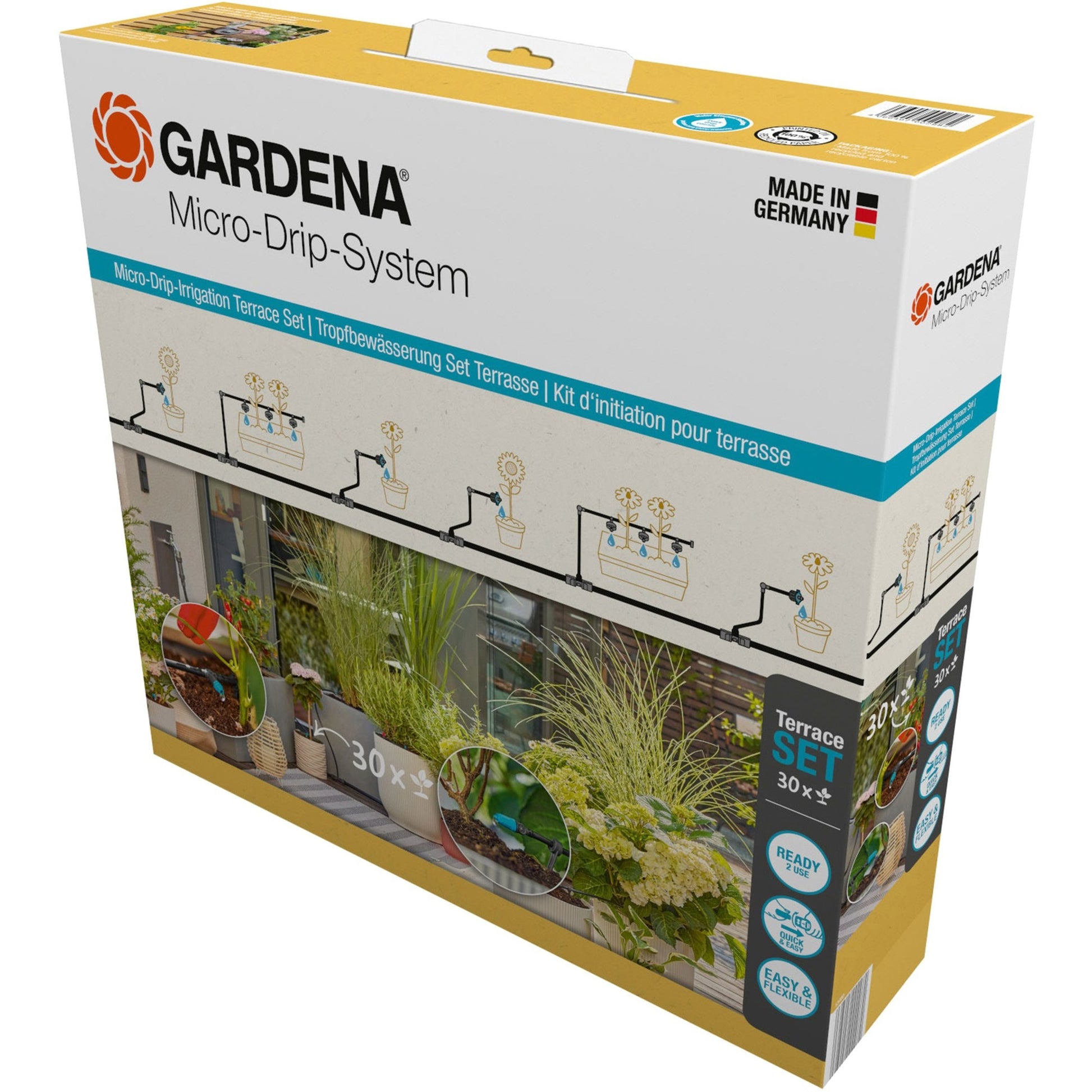 Gardena Micro-Drip-Entfernung Terrasse Set (30 Pflanzen)