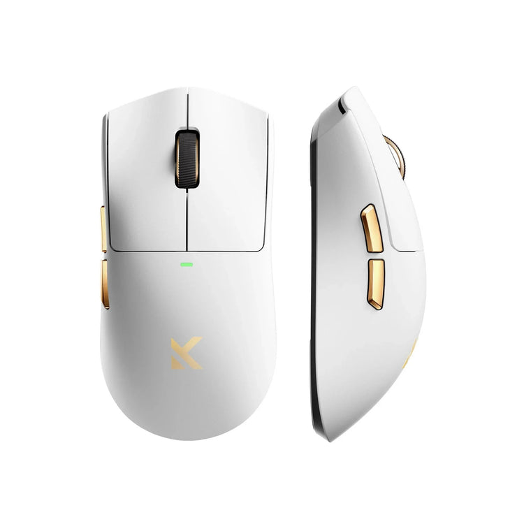 Mchose K7 ultraleichte kabellose Gaming-Maus (Weißgold, RGB, USB 2,4 GHz, 42.000 dpi)