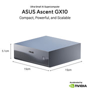 Asus Ascent GX10 Arm V9.2-A 128 2 Mini-PC (Dunkelgrau | NVIDIA GB10 Grace Blackwell | DGX Spark | NVLINK-C2C | 128 GB | 2 TB SSD) - afbeelding 12