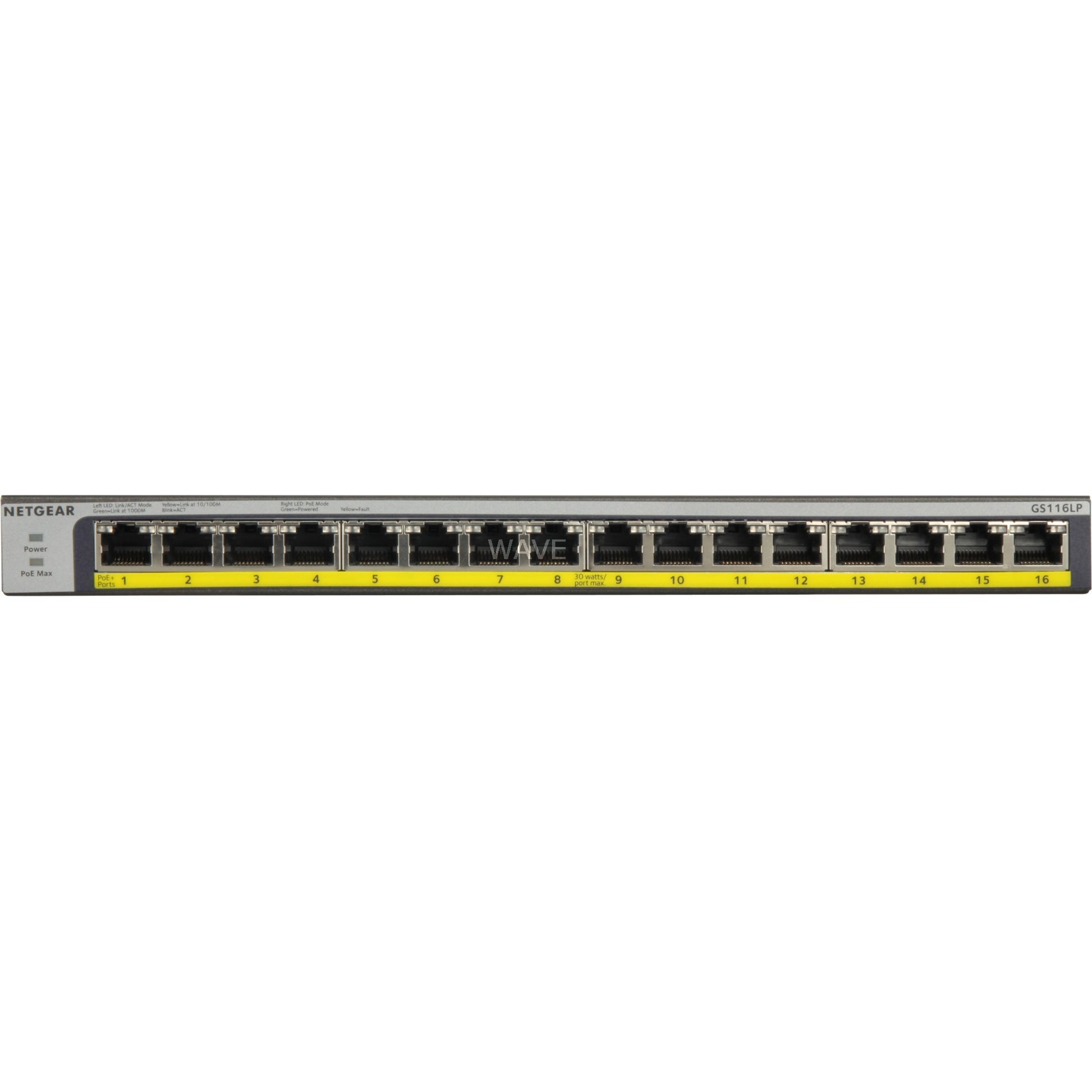Netgear GS116LP 16-Port Poe Poe+ Gigabit Ethernet Unmanage