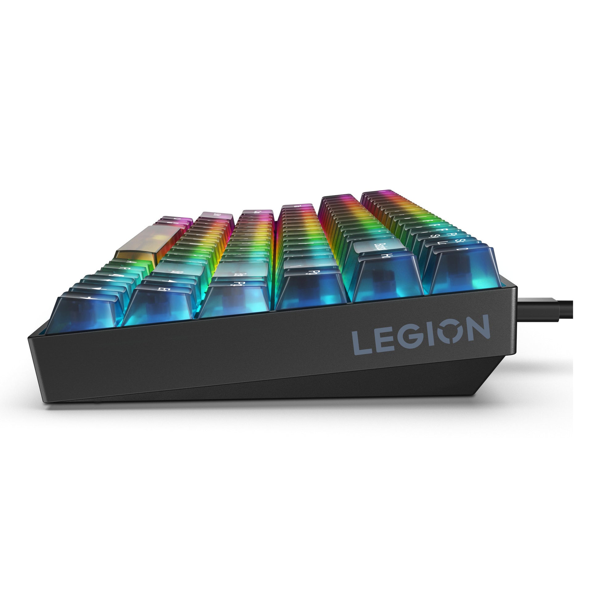 Lenovo Legion K510 Mini Pro RGB mechanische Gaming-Tastatur (schwarz, US-Layout (QWERTZ), 75 %, brauner Schalter, Hot-Swap, USB)