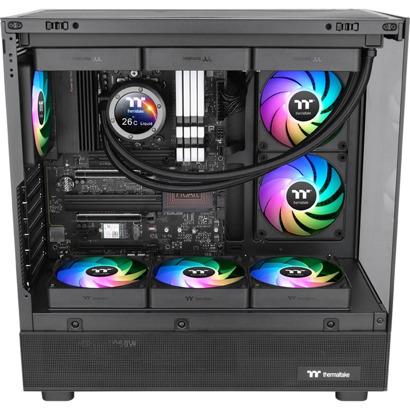 Thermaltake CT120 EX Reverse Arbb Sync PC-Lüfter (3-Fan-Pack) Gehäuselüfter (schwarz, 3 Stück, 120 x 120 x 25 mm, PWM)