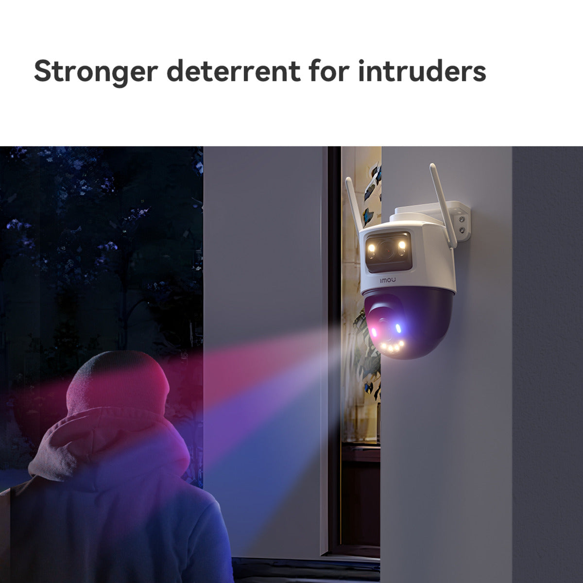 Imou Cruiser Dual 2 Pro Sicherheitskamera (weiß, 4 MP, WLAN 6, LAN)