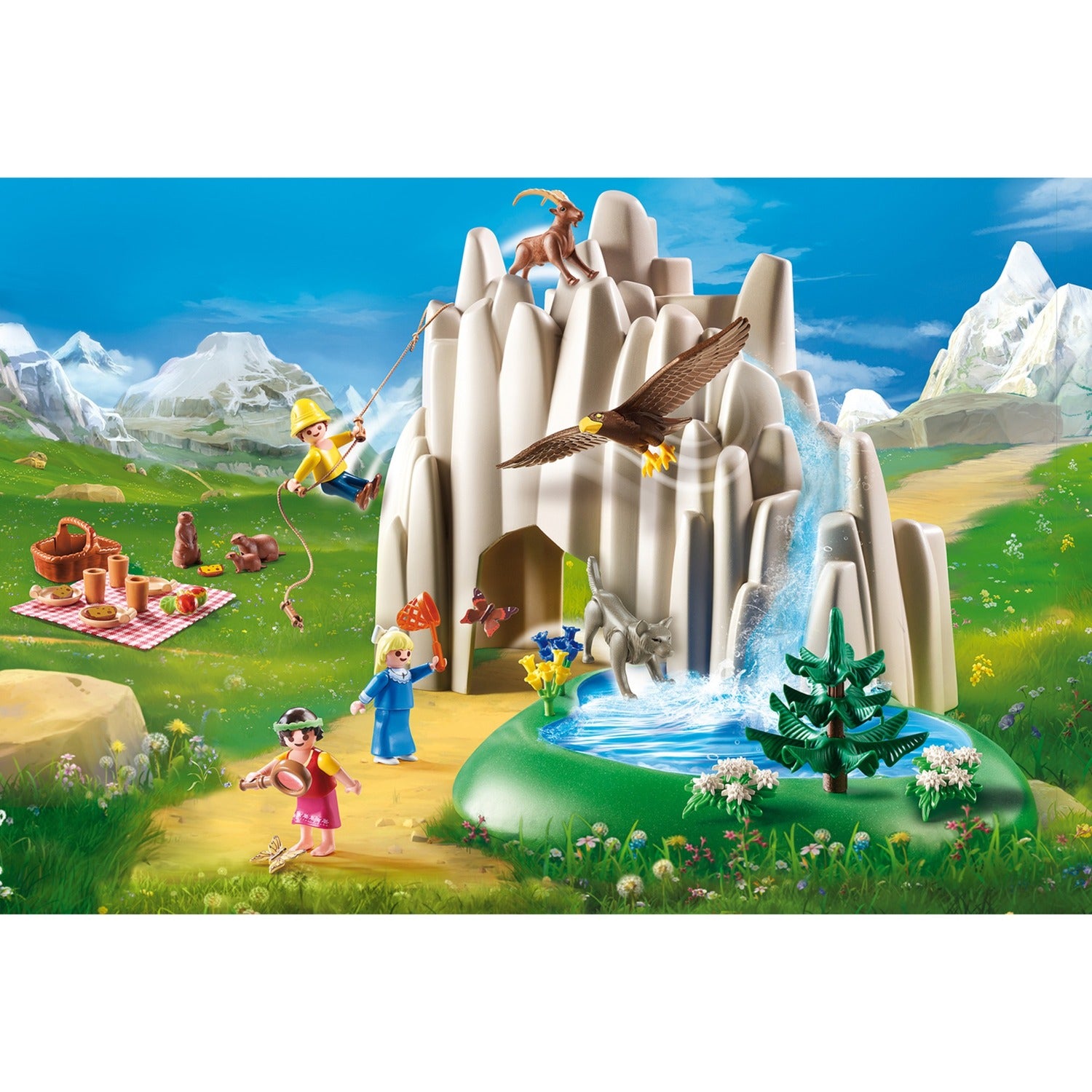 Playmobil 70254 Heidi, Klara und Peter am See