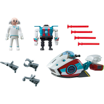 Playmobil Super 4 SkyJet mit Dr. X Roboter