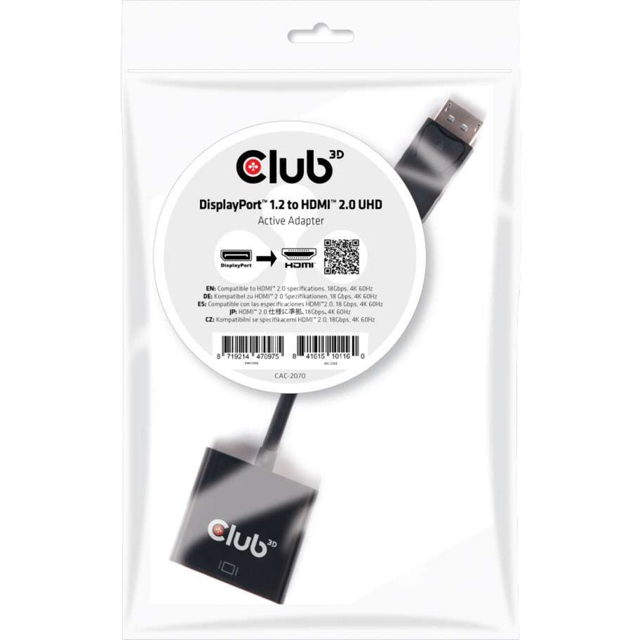 Club 3D DisplayPort 1.2 an HDMI 2.0 UHD Active Adapter