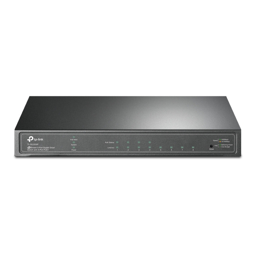 Tp-Link Omada SG2008P 8-Port Gigabit Jetstream Smart Switch (Schwarz, 4x PoE+)