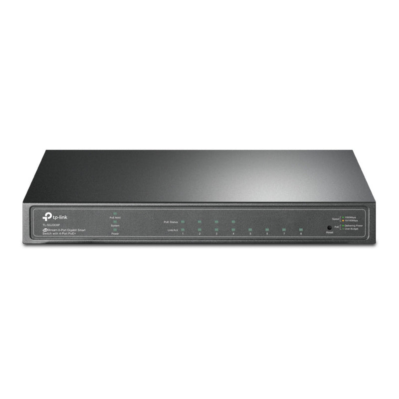 Tp-Link Omada SG2008P 8-Port Gigabit Jetstream Smart Switch (Schwarz, 4x PoE+)