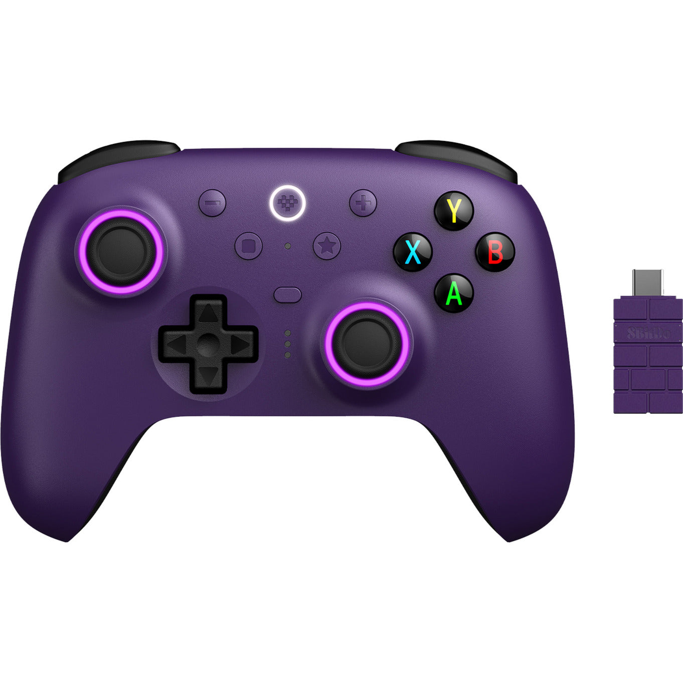 8bitdo Ultimate 2 Wireless Controller (dunkelviolett, 2,4 GHz Bluetooth, USB, PC)