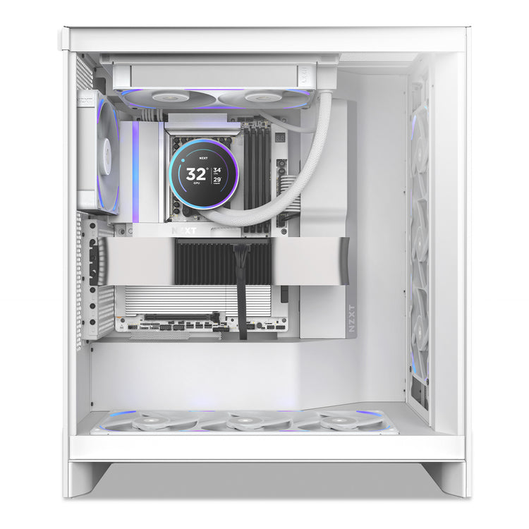Nzxt f240x RGB-Gehäuselüfter (weiß, 2 Stück, 240 x 120 x 30 mm, PWM)