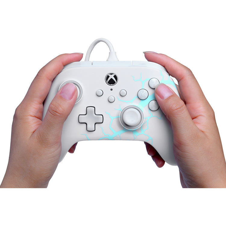 Powera Advantage Controller mit Kabel für die Xbox Series x|s – Polar Ice (weiß blau, Xbox Series x|s, Xbox One, PC)