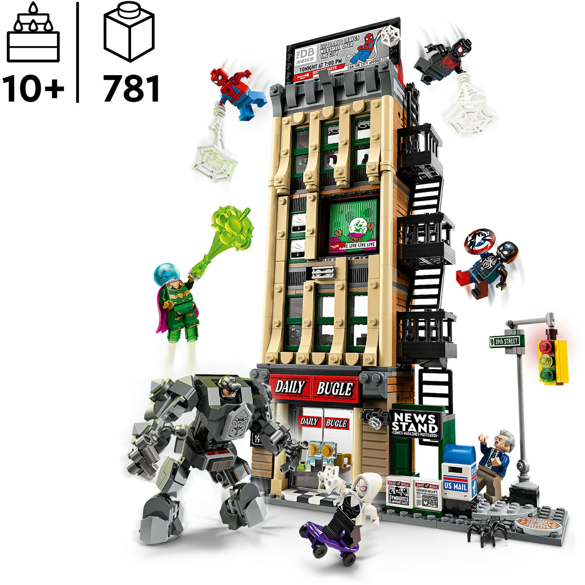 Lego Superhelden 76342 Marvel Spider-Man vs. Mysterio: Das tägliche Signalhorn